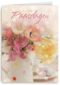 fijne paasdagen met bloemen in vaas paaseitjes