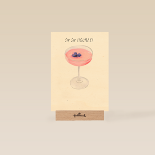 Verjaardagskaart cocktail sip sip hooray