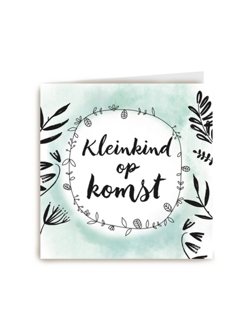 botanical kaart kleinkind op komst jongen