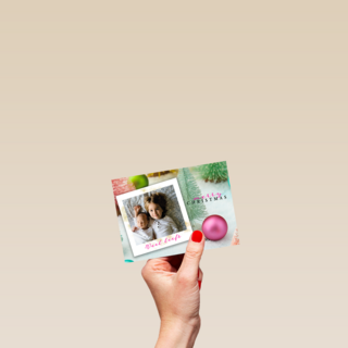 Kerstkaart fotokaart 2 kinderen