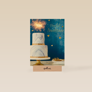Trouwkaart Bruidstaart Voor het bruidspaar