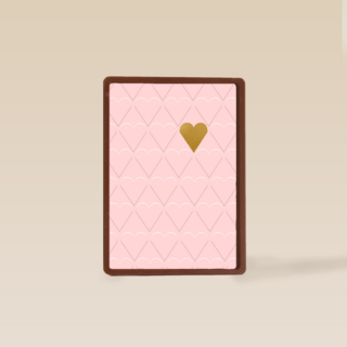 valentijnskaart stijlvol roze met gouden hart