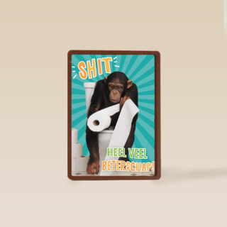 Beterschapskaart Grappig Shit heel veel beterschap
