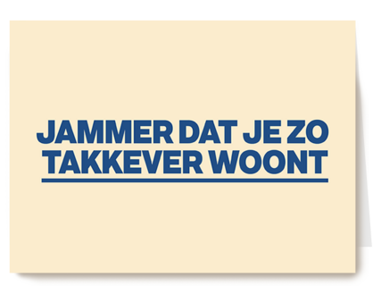 verhuizing kaart jammer dat je zo takkever woont