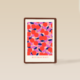 Beterschapskaart met rood fruit