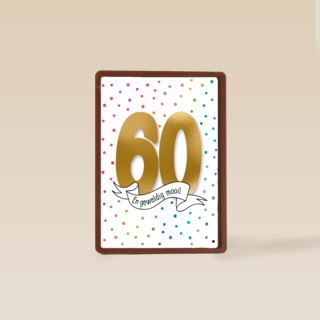 verjaardagskaart 60 en zo geweldig mooi