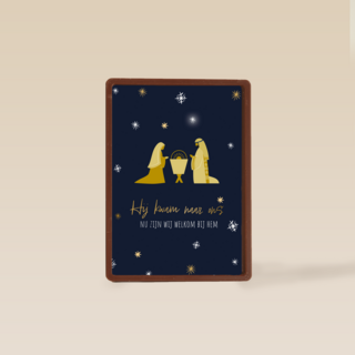 Kerstkaart religieus Jezus Maria Kribbe