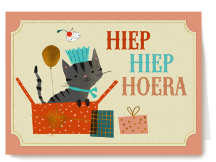 hiep hiep hoera van deze kat