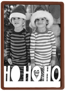 fotokaart met ho ho ho als tekst