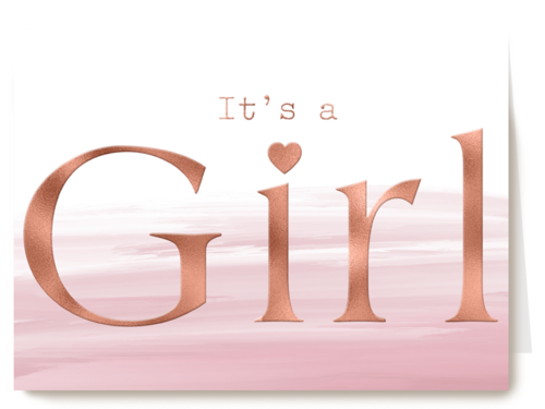 its a girl with metallic text
