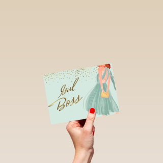 promotie kaart girl boss