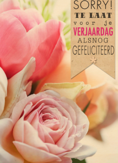 bloemen sorry te laat