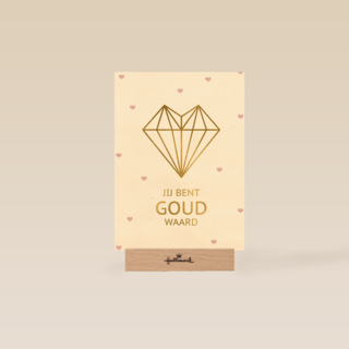 valentijnskaart stijlvol jij bent goud waard