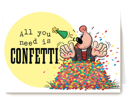 funny mail all you need is confetti