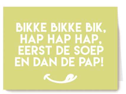 sporta op kamp kaart eerst de soep en dan de pap