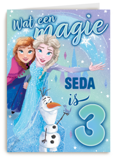 Wat een magie verjaardagskaart Frozen
