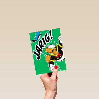 Verjaardagskaart Donald Duck jarig
