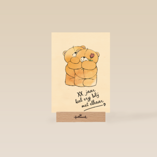 Trouwdagkaart Forever Friends Zoveel jaar heel erg blij met elkaar