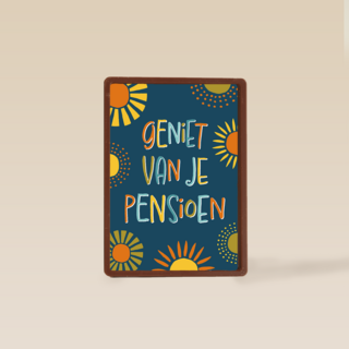 Pensioen kaart zonnetjes