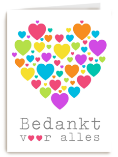 hart van gekleurde hartjes