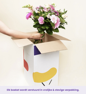 Boeket Bloemen Christmas Sparkle Met Vaas