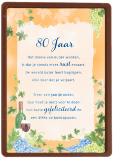 verjaardagskaart 80 jaar More than words