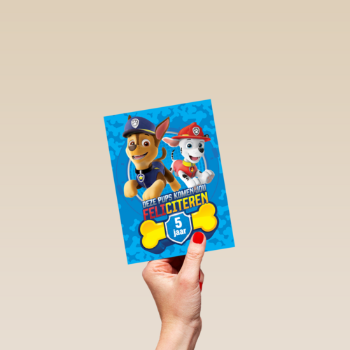 Paw Patrol kaart deze pups komen jou feliciteren