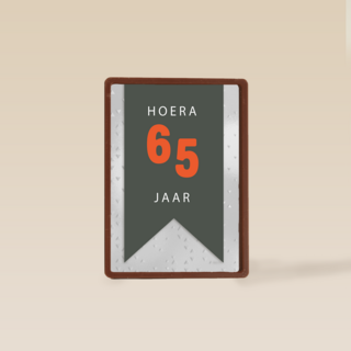 Verjaardagskaart hoera met leeftijd grijs