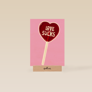 Valentijnskaart love sucks
