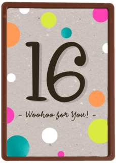 Verjaardagskaart 16 verjaardag tiener meisje