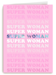 Verjaardagskaart Super woman powervrouw