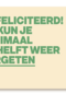 Gefeliciteerd nu kan je minimaal de helft vergeten andc