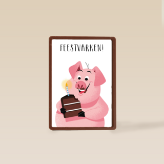 feestvarken met taartje