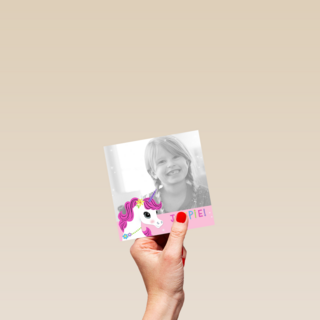 unicorn fotokaart meisje