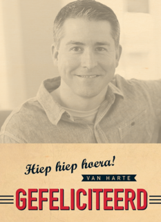 fotokaart hiep hiep hoera van harte gefeliciteerd