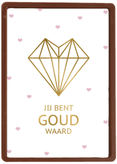 valentijnskaart stijlvol jij bent goud waard