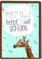 Back to school kaart Giraffe