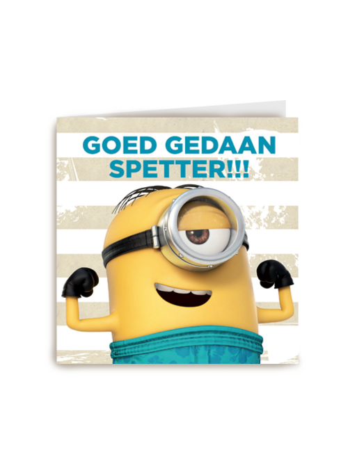zwemdiploma kaart minions goed gedaan spetter