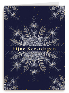 Sneeuwvlok blauw Fijne kerstdagen