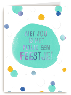 vaderdag kaart klassiek met jou is het altijd een feestje