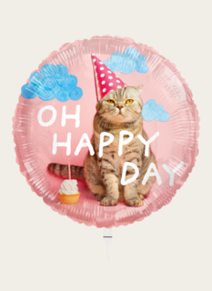 Ballon Cat Oh Happy Day Multi