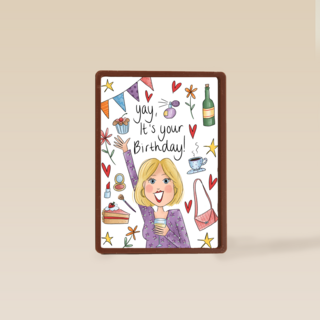 Verjaardagskaart vrouw Yay it is your birthday Matia Studio