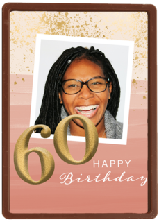 Verjaardagskaart foto vrouw 60 jaar