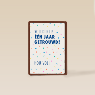 You did it 1 jaar getrouwd
