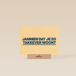 verhuizing kaart jammer dat je zo takkever woont