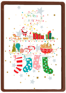 Kerstkaart turnowsky kerstsokken kerstman