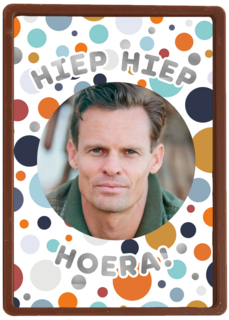 Hiep Hiep Hoera fotokaart man