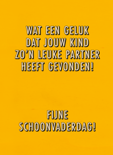Grappige schoonvaderdagkaart