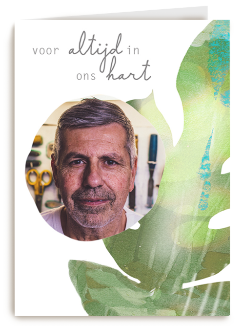 Fotokaart condoleance voor altijd in ons hart