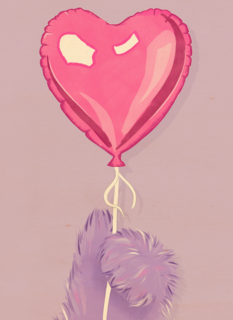 Hart Ballon Fluffy hand